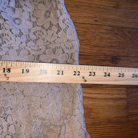 Spence NWT dress size 20 crochet knit tan knee length formal plus size 2X - Picture 10 of 13